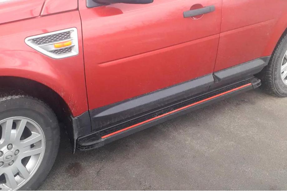 Land Rover Freelander II 2006-2014 рр. Бокові пороги Maya Red (2 шт., алюміній) Image