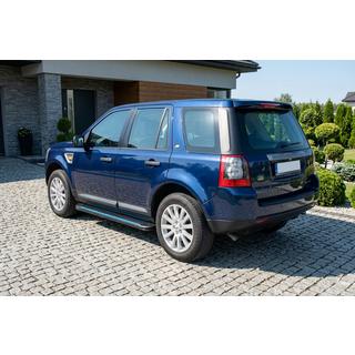 Бокові пороги Maya Blue (2 шт., алюміній) Land Rover Freelander II 2006-2014 рр. фото 1