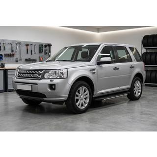 Бокові пороги Bosphorus Grey (2 шт., алюміній) Land Rover Freelander II 2006-2014 рр. фото 1