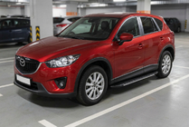 Mazda CX-5 2012-2017 рр. Бокові пороги Bosphorus Grey (2 шт., алюміній) фото 1