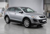 Mazda CX-9 2007-2016 рр. Бокові пороги Bosphorus Grey (2 шт., алюміній) фото 1