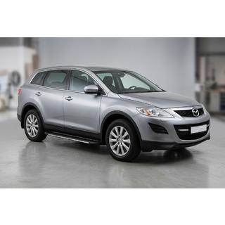 Бокові пороги Bosphorus Grey (2 шт., алюміній) Mazda CX-9 2007-2016 рр. фото 1