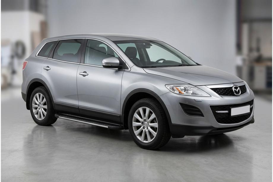 Mazda CX-9 2007-2016 рр. Бокові пороги Bosphorus Grey (2 шт., алюміній) Image