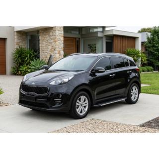 Бокові пороги Bosphorus Grey (2 шт., алюміній) Kia Sportage 2015-2021 рр. фото 1