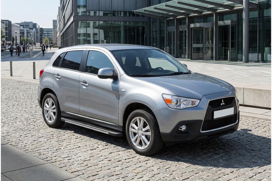 Mitsubishi ASX 2010-2023 рр. Бокові пороги Bosphorus Grey (2 шт., алюміній) Image