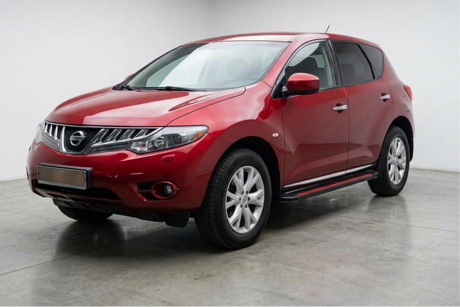 Nissan Murano 2008-2014 рр. Бокові пороги Maya Red (2 шт., алюміній) Фото 1
