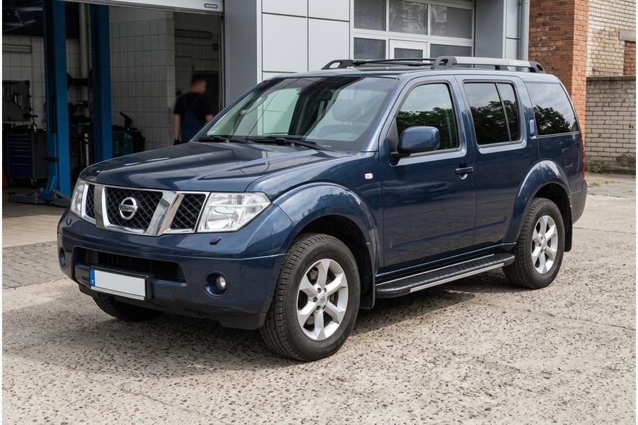 Nissan Pathfinder R51 2005-2014 рр. Бокові пороги Bosphorus Grey (2 шт., алюміній) Image