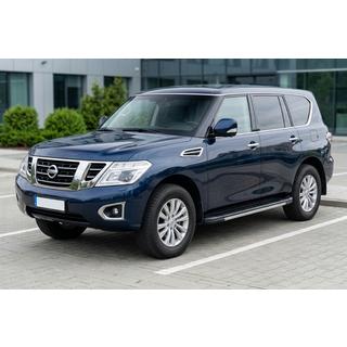Бокові пороги Bosphorus Grey (2 шт., алюміній) Nissan Patrol Y62 2010-2024 рр. фото 1
