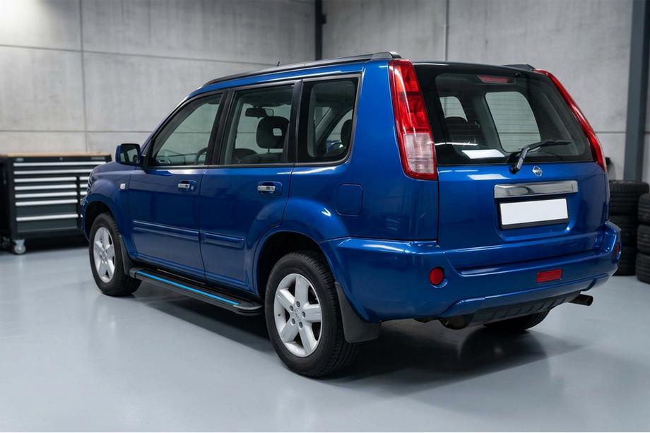 Nissan X-trail T30 2002-2007 рр. Бокові пороги Maya Blue (2 шт., алюміній) Фото 1