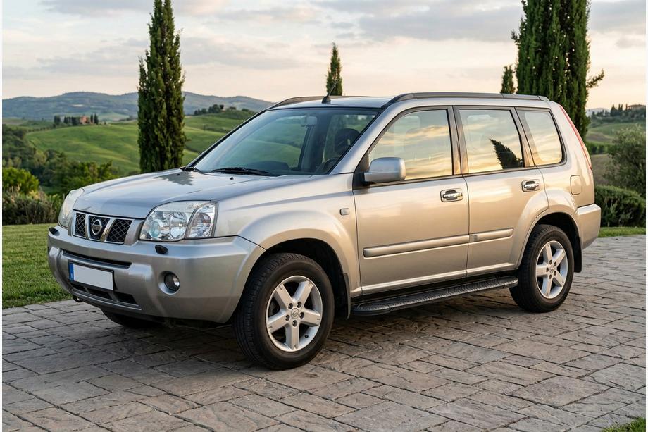Nissan X-trail T30 2002-2007 рр. Бокові пороги Bosphorus Black (2 шт., алюміній) Image