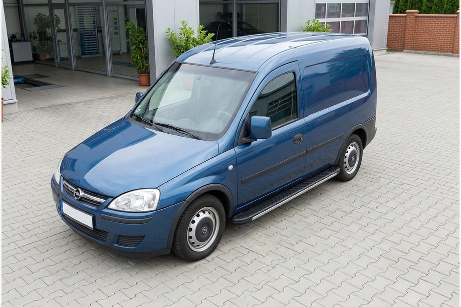 Opel Combo 2002-2012 рр. Бокові пороги Bosphorus Grey (2 шт., алюміній) Image