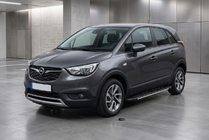 Opel Crossland X 2017-2024 рр. Бокові пороги Bosphorus Grey (2 шт., алюміній) фото 1