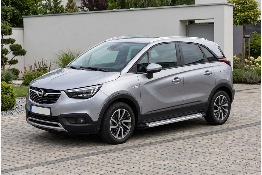 Opel Crossland X 2017-2024 рр. Бокові пороги Maya V2 (2 шт., алюміній) Image