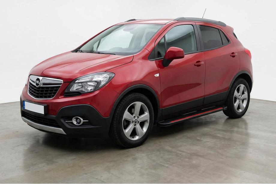 Opel Mokka 2012-2021 рр. Бокові пороги Maya Red (2 шт., алюміній) Image