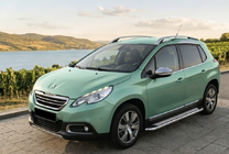 Peugeot 2008 2013-2019 рр. Бокові пороги Maydos V2 (2 шт., алюміній ↗ нерж) фото 1