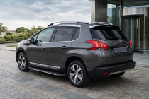 Peugeot 3008 2008-2016 рр. Бокові пороги Bosphorus Grey (2 шт., алюміній) фото 1
