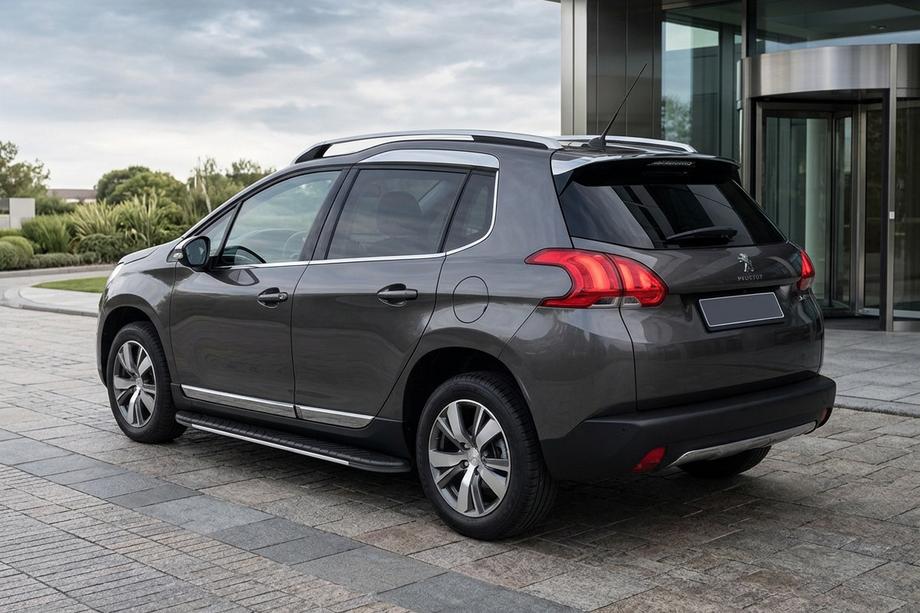 Peugeot 3008 2008-2016 рр. Бокові пороги Bosphorus Grey (2 шт., алюміній) Image
