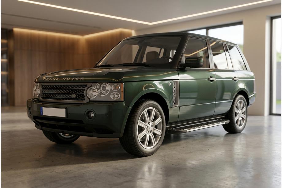 Range Rover III L322 2002-2012 рр. Бокові пороги Bosphorus Grey (2 шт., Алюміній) Image