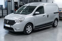 Renault Dokker 2013-2022 рр. Бокові пороги Bosphorus Grey (2 шт., алюміній) фото 1
