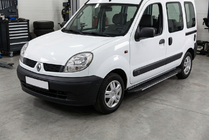 Renault Kangoo 1998-2008 рр. Бокові пороги Bosphorus Grey (2 шт., алюміній) фото 1