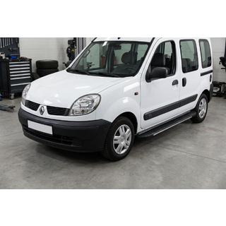 Бокові пороги Bosphorus Grey (2 шт., алюміній) Renault Kangoo 1998-2008 рр. фото 1