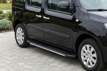 Renault Kangoo 2008-2020 рр. Бокові пороги Bosphorus Grey (2 шт., алюміній) фото 1