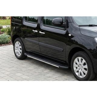 Бокові пороги Bosphorus Grey (2 шт., алюміній) Renault Kangoo 2008-2020 рр. фото 1