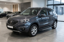 Renault Koleos 2008-2016 рр. Бокові пороги Bosphorus Grey (2 шт., алюміній) фото 1