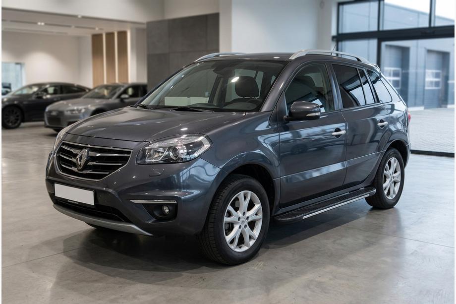 Renault Koleos 2008-2016 рр. Бокові пороги Bosphorus Grey (2 шт., алюміній) Image