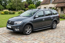 Renault Logan MCV 2013-2022 рр. Бокові пороги Bosphorus Grey (2 шт., алюміній) фото 1