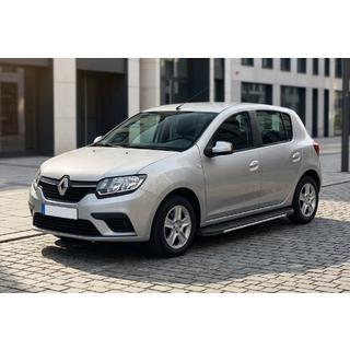 Бокові пороги Bosphorus Grey (2 шт., алюміній) Renault Sandero 2013-2022 рр. фото 1