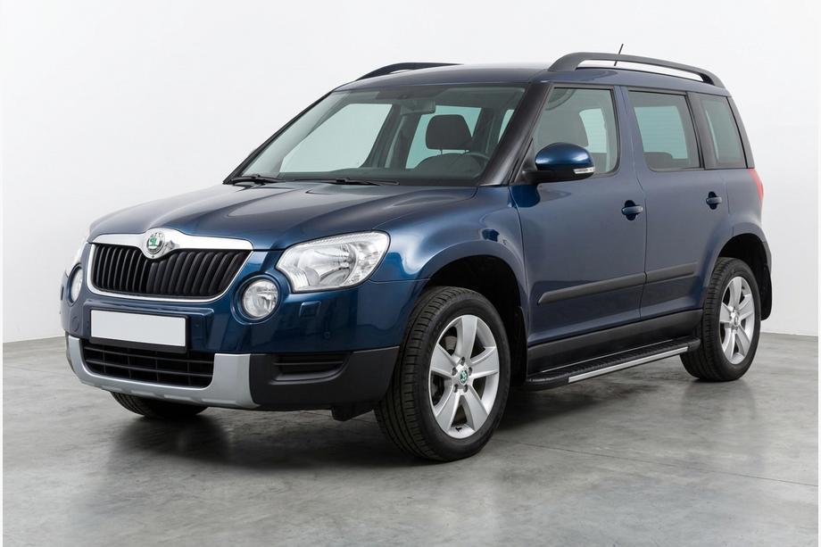 Skoda Yeti 2009-2017 рр. Бокові пороги Bosphorus Grey (2 шт., алюміній) Image