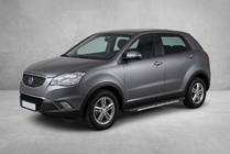 SsangYong Korando 2010-2019 рр. Бокові пороги Bosphorus Grey (2 шт., алюміній) фото 1