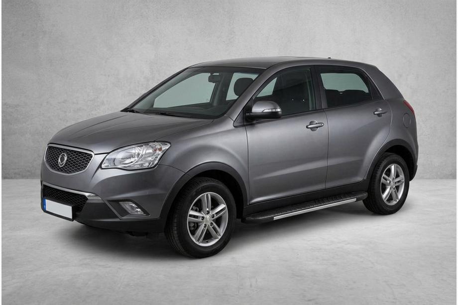 SsangYong Korando 2010-2019 рр. Бокові пороги Bosphorus Grey (2 шт., алюміній) Image