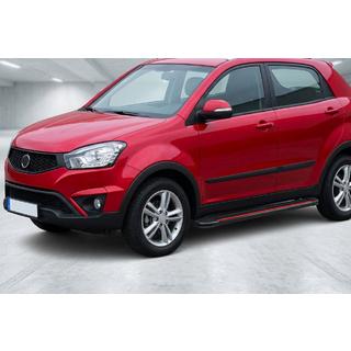 Бокові пороги Maya Red (2 шт., алюміній) SsangYong Korando 2010-2019 рр. фото 1