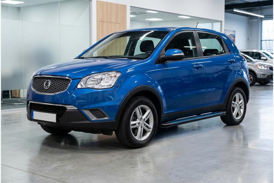 SsangYong Korando 2010-2019 рр. Бокові пороги Maya Blue (2 шт., алюміній) Фото 1