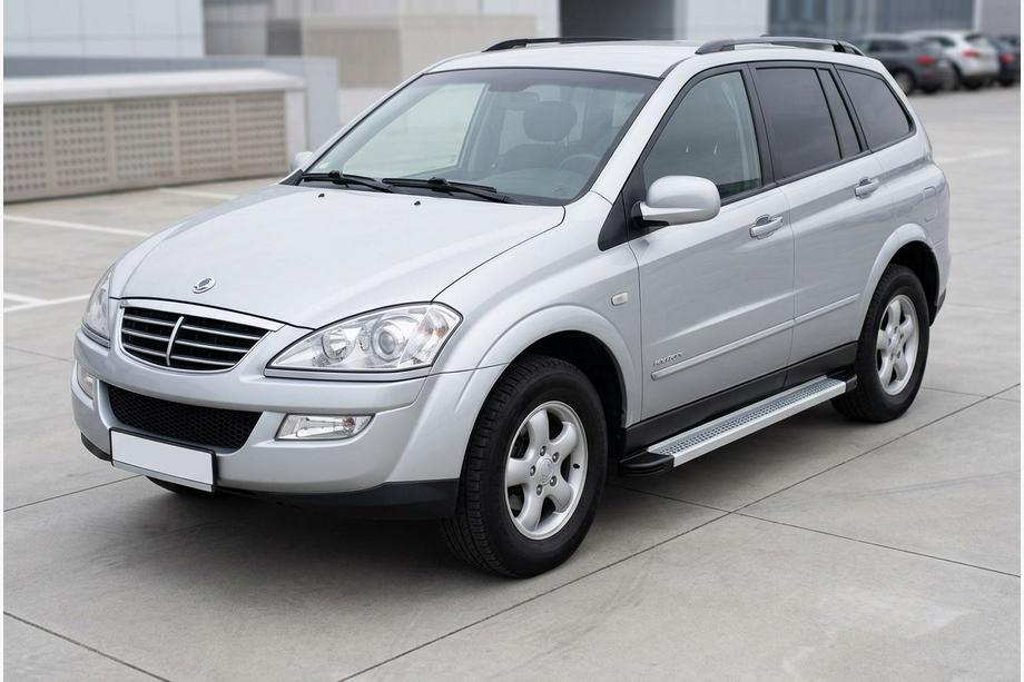SsangYong Kyron 2005-2014 рр. Бокові пороги Maya V2 (2 шт., алюміній) Image