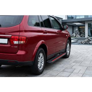 Бокові пороги Maya Red (2 шт., алюміній) SsangYong Kyron 2005-2014 рр. фото 1