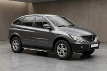 SsangYong Action 2005-2018 рр. Бокові пороги Bosphorus Grey (2 шт., алюміній) фото 1