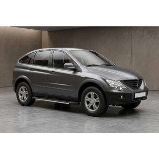 Бокові пороги Bosphorus Grey (2 шт., алюміній) SsangYong Action 2005-2018 рр. фото 1