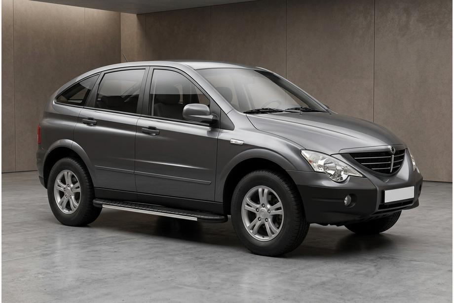 SsangYong Action 2005-2018 рр. Бокові пороги Bosphorus Grey (2 шт., алюміній) Image