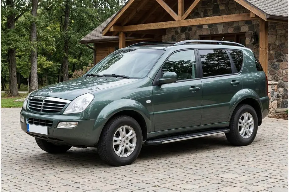 SsangYong Rexton I 2001-2017 рр. Бокові пороги Bosphorus Grey (2 шт., Алюміній) Фото 1