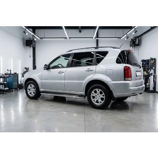 Бокові пороги Maydos V2 (2 шт., Алюміній ↗ нерж) SsangYong Rexton I 2001-2017 рр. фото 1