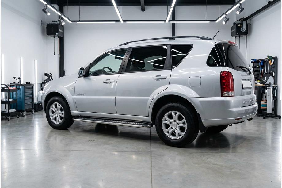 SsangYong Rexton I 2001-2017 рр. Бокові пороги Maydos V2 (2 шт., Алюміній ↗ нерж) Image