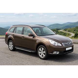 Бокові пороги Bosphorus Grey (2 шт., алюміній) Subaru Outback 2009-2014 рр. фото 1