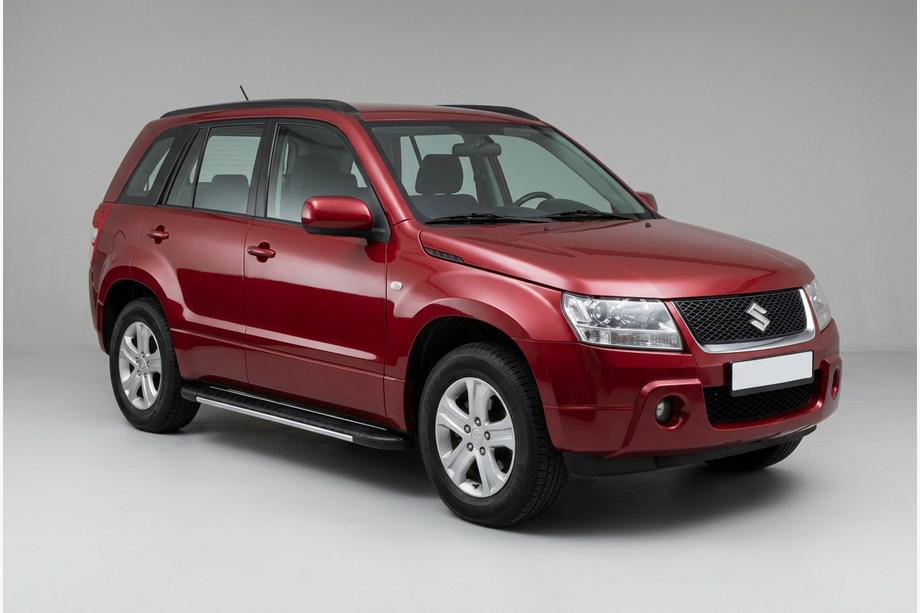 Suzuki Grand Vitara 2005-2017 рр. Бокові пороги Bosphorus Grey (2 шт., алюміній) Image