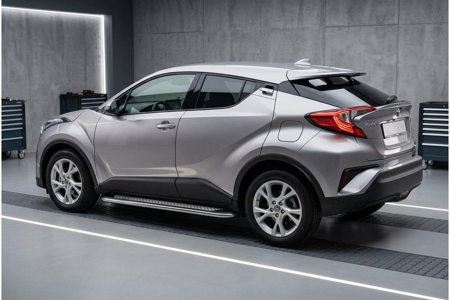 Toyota C-HR 2016-2023 рр. Бокові пороги Maydos V2 (2 шт., алюміній) Фото 1