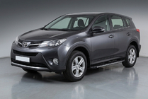 Toyota Rav 4 2013-2018 рр. Бокові пороги Bosphorus Grey (2 шт., алюміній) фото 1