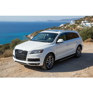 Бокові пороги Bosphorus Grey (2 шт., алюміній) Audi Q7 2005-2015 рр. фото 1