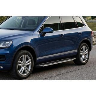 Бокові пороги Bosphorus Grey (2 шт., алюміній) Porsche Cayenne 2003-2010 рр. фото 1